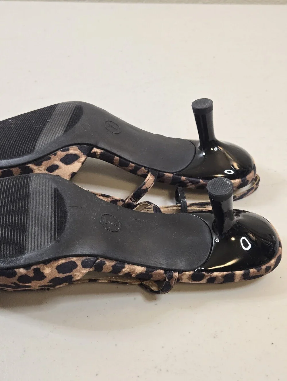 NWoT a new day Leopard Print Slingback Pointed Kitten Heels - Brown/Black Size 7 - Picture 9 of 10